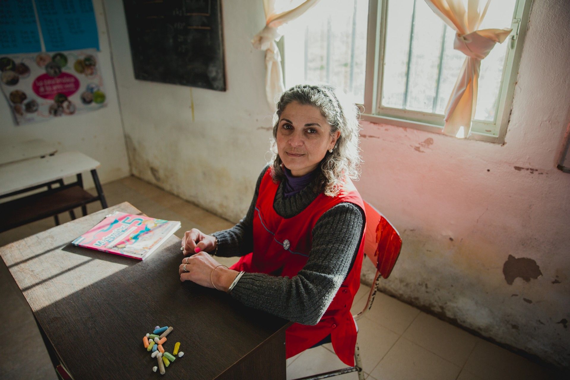 Emilce Altuna, docente de la Escuela Rural N° 42.