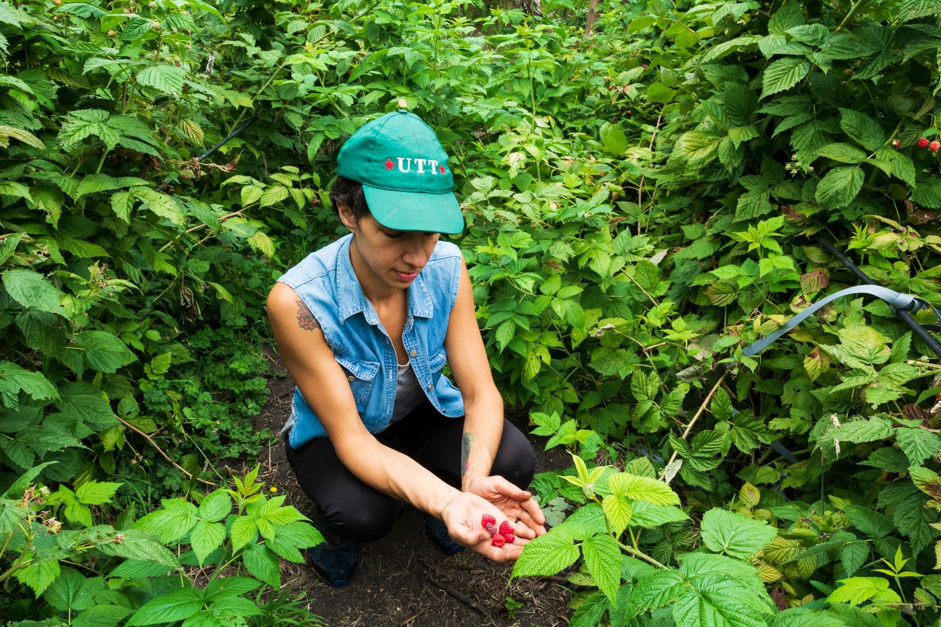 Luciana Arrascaeta, pequeña productora fruti-hortícola de El Pedregoso, Chubut.