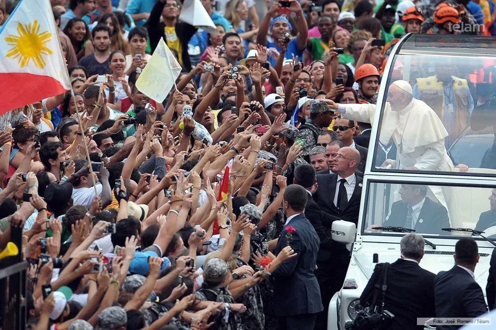 El papa Francisco en Brasil.
Foto de José Romero- Télam