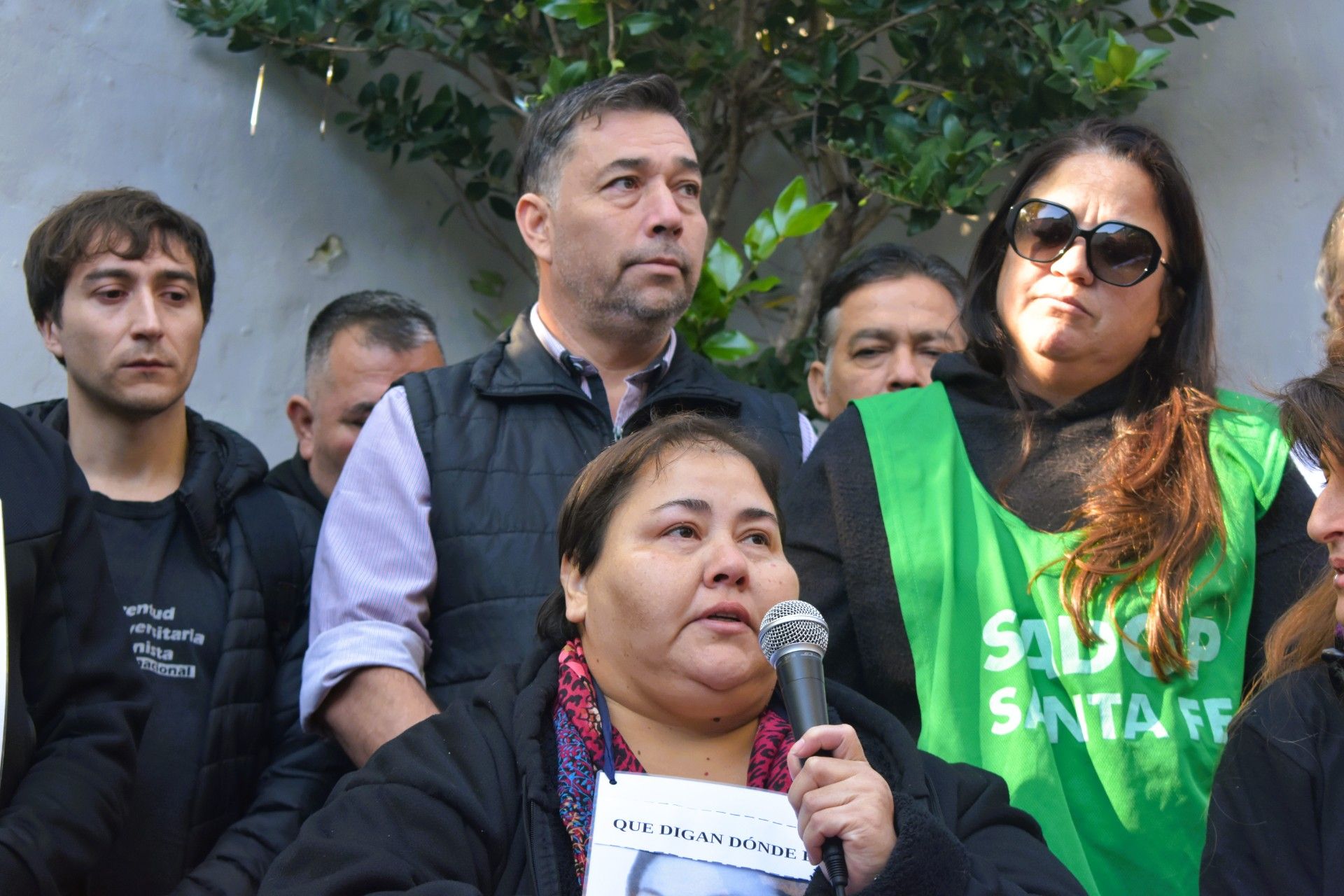 María Páez, en la conferencia de prensa de inicio de la causa Laguna Paiva II. Foto: Mariángeles Guerrero.